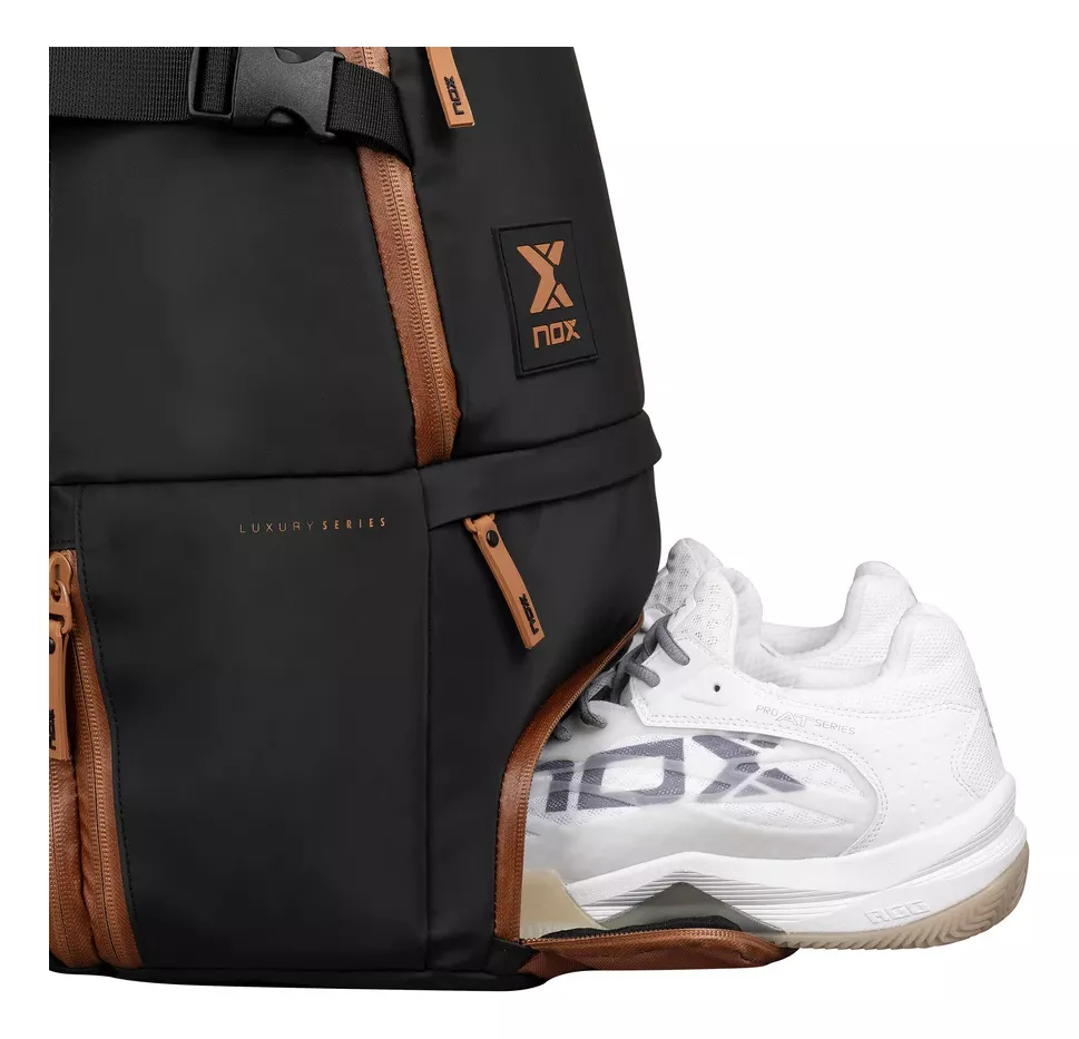 BACK PACK LUXURY OPEN SERIES NEGRO/CAFE